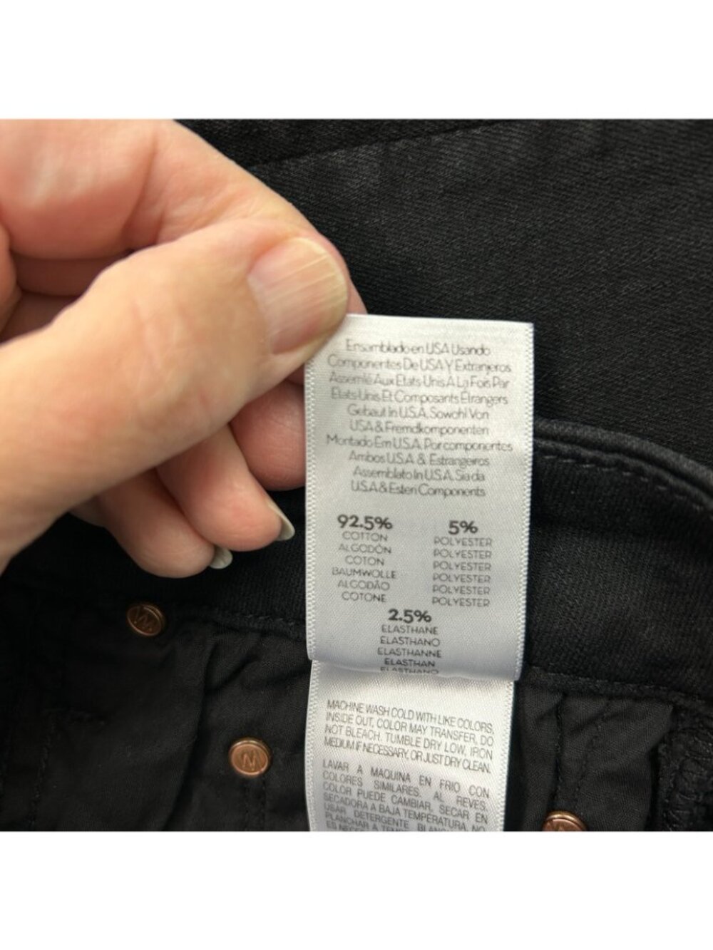 Mother The Looker Skinny Jeans Women's Size 28 Not Guilty Black Wash Denim - Picture 8 of 15